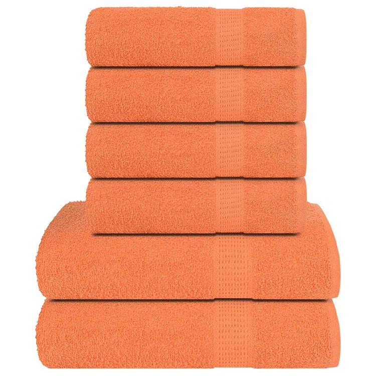 Vidaxl 6-delige handdoekenset 360 g m² 100% katoen oranje