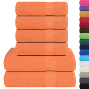 Vidaxl 6-delige handdoekenset 360 g m² 100% katoen oranje - afbeelding 2