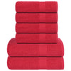 Vidaxl 6-delige handdoekenset frogn 360 g m² rood
