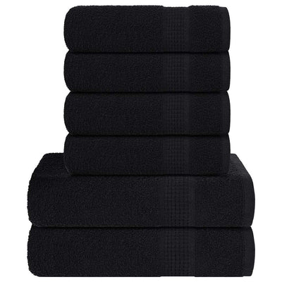 Vidaxl 6-delige handdoekenset frogn 360 g m² zwart