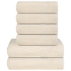 Vidaxl 6-delige handdoekenset frogn 360 g m² crème