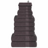 Vidaxl 12-delige handdoekenset frogn 360 g m² antraciet