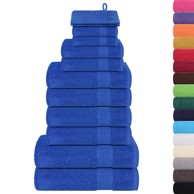 Vidaxl 12-delige handdoekenset frogn 360 g m² blauw