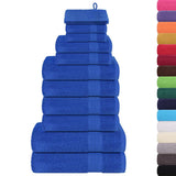 Vidaxl 12-delige handdoekenset frogn 360 g m² blauw - afbeelding 3