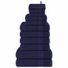 Vidaxl 12-delige handdoekenset frogn 360 g m² marineblauw