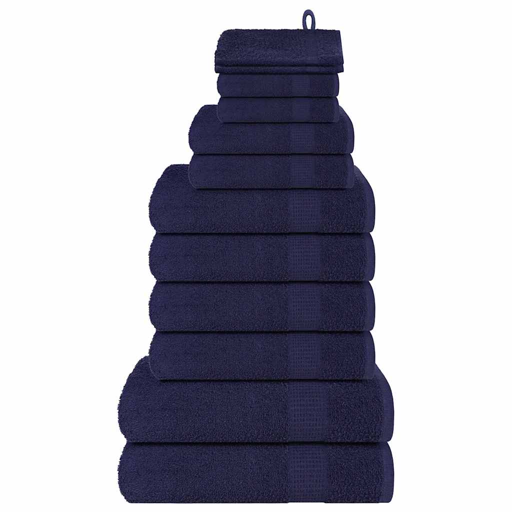 Vidaxl 12-delige handdoekenset frogn 360 g m² marineblauw