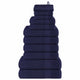 Vidaxl 12-delige handdoekenset frogn 360 g m² marineblauw