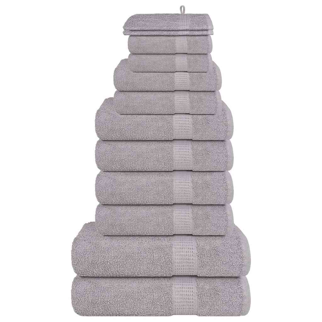 Vidaxl 12-delige handdoekenset frogn 360 g m² grijs