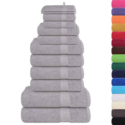 Vidaxl 12-delige handdoekenset frogn 360 g m² grijs