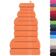 Vidaxl 12-delige handdoekenset 360 g m² 100% katoen oranje - afbeelding 2