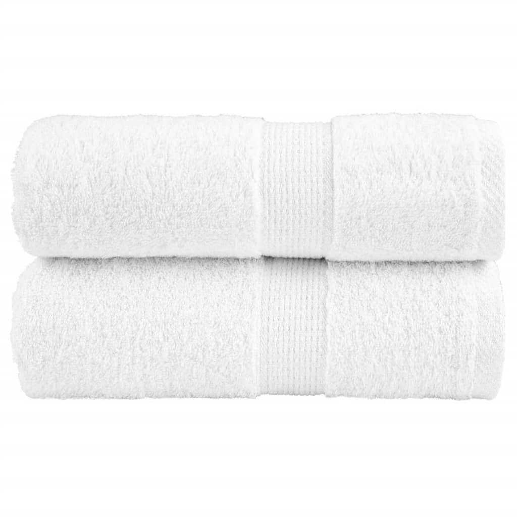 Vidaxl premium washandjes solund 2 stuks 30x30 cm 600 g m² wit