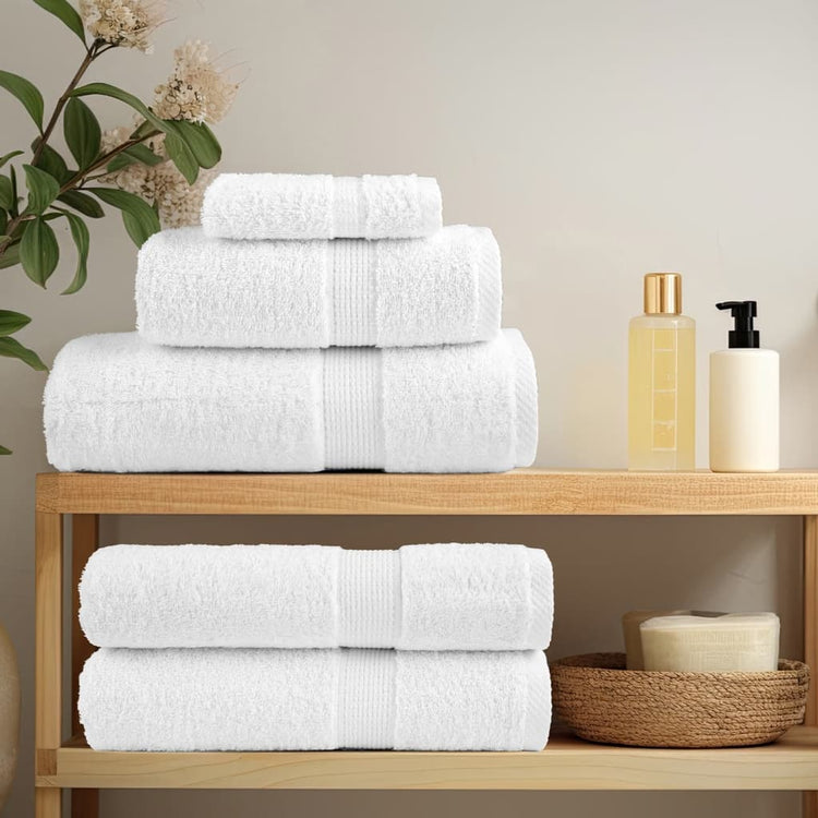 Vidaxl premium washandjes solund 2 stuks 30x30 cm 600 g m² wit