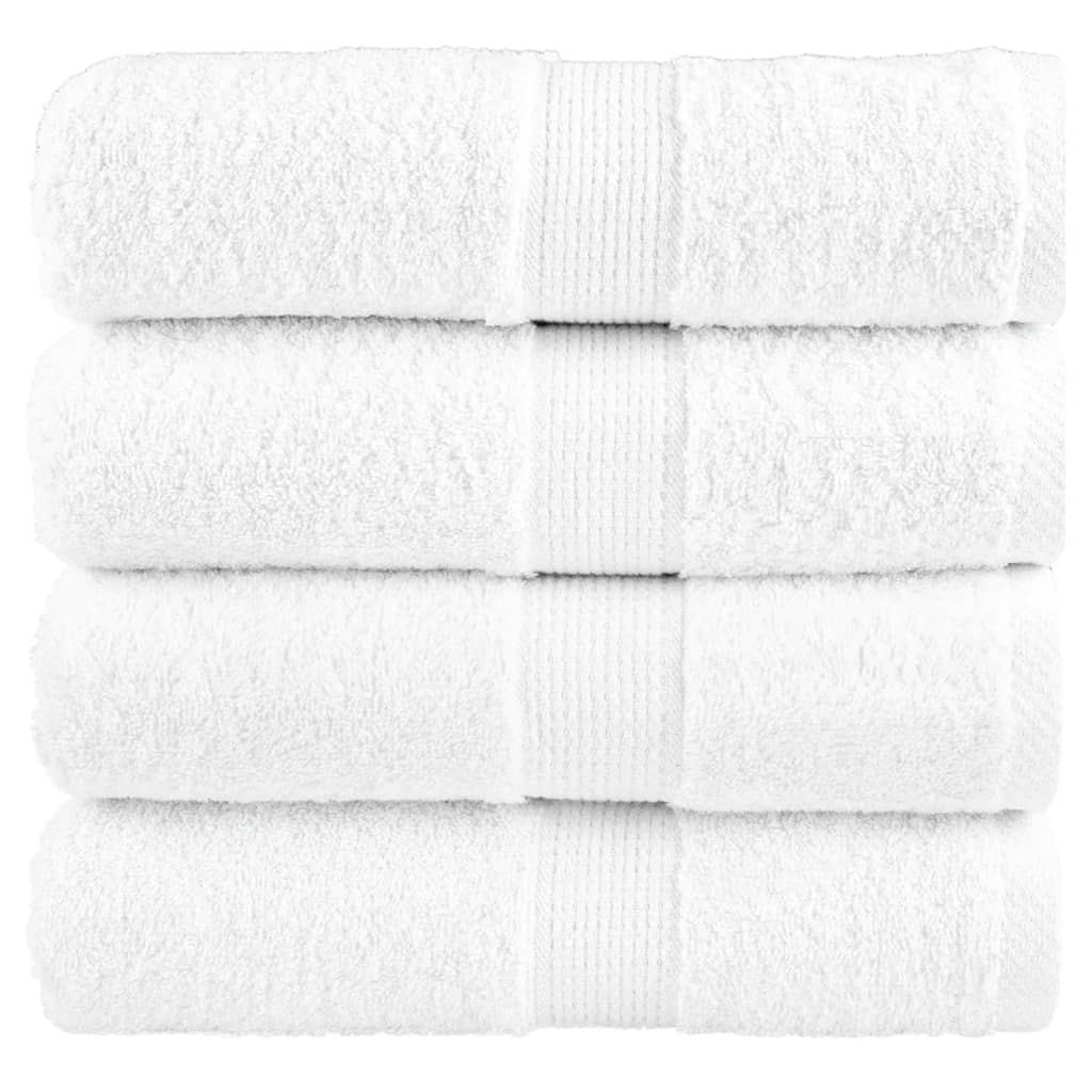 Vidaxl premium washandjes solund 4 stuks 30x30 cm 600 g m² wit