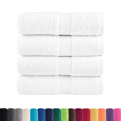 Vidaxl premium washandjes solund 4 stuks 30x30 cm 600 g m² wit
