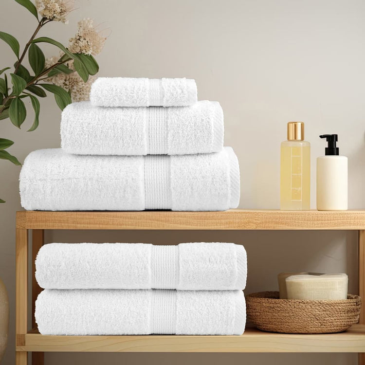 Vidaxl premium washandjes solund 4 stuks 30x30 cm 600 g m² wit