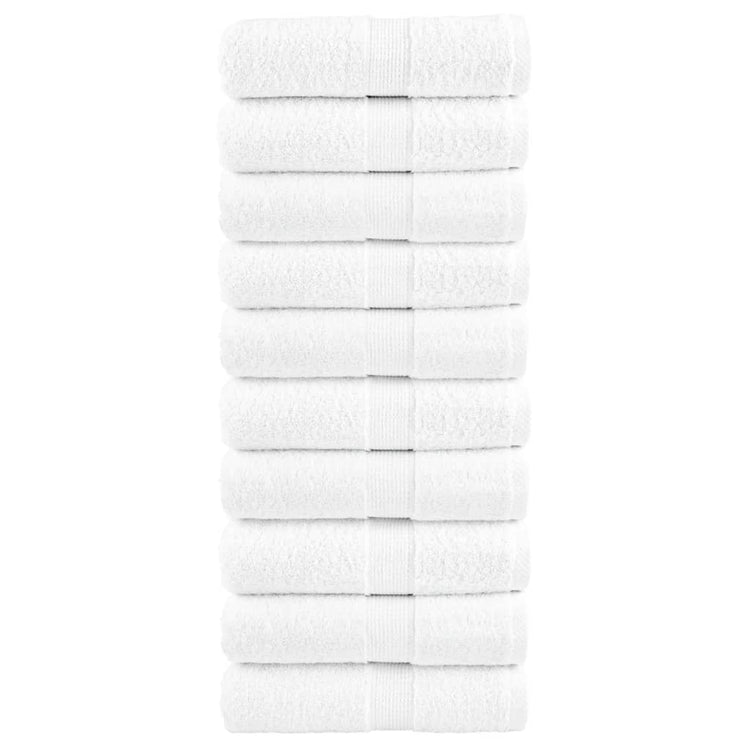 Vidaxl premium washandjes solund 10 stuks 30x30 cm 600 g m² wit