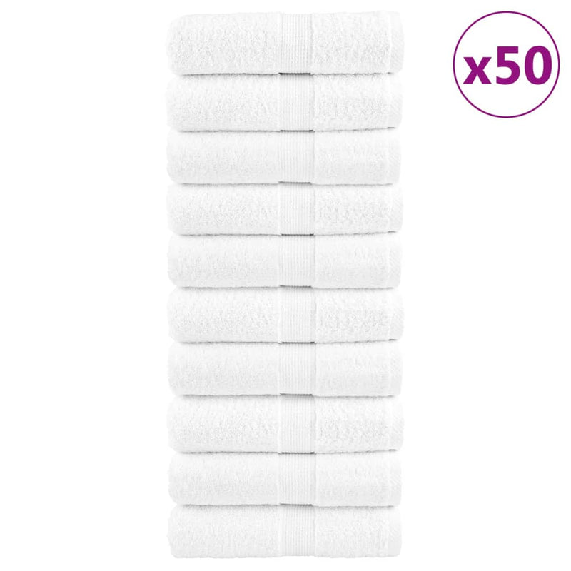 Vidaxl gastendoekjes solund 50 st 600 g m² 30x50 cm wit