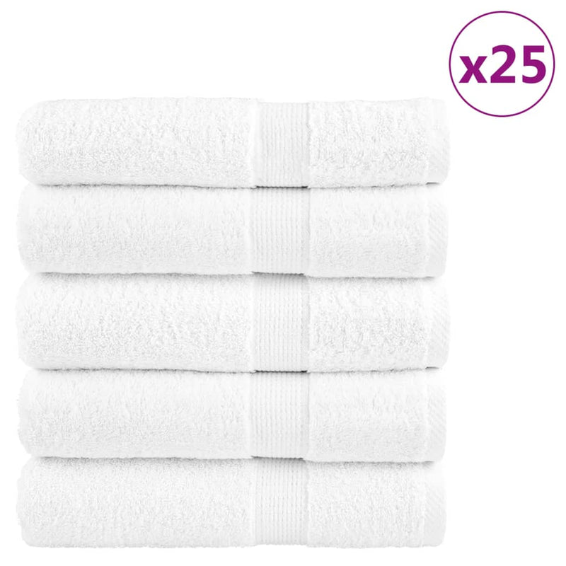Vidaxl badhanddoeken solund 25 st 600 g m² 70x140 cm wit