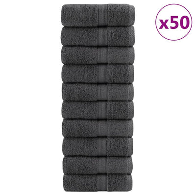 Vidaxl washandjes solund 50 st 600 g m² 15x21 cm antracietkleurig