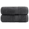 Vidaxl premium washandjes solund 2 stuks antraciet 30x30 cm 600 g m²