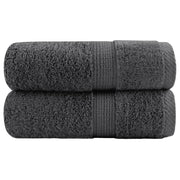 Vidaxl premium washandjes solund 2 stuks antraciet 30x30 cm 600 g m² - afbeelding 1