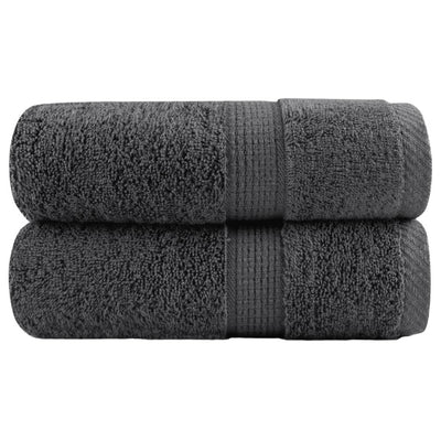 Vidaxl premium washandjes solund 2 stuks antraciet 30x30 cm 600 g m²