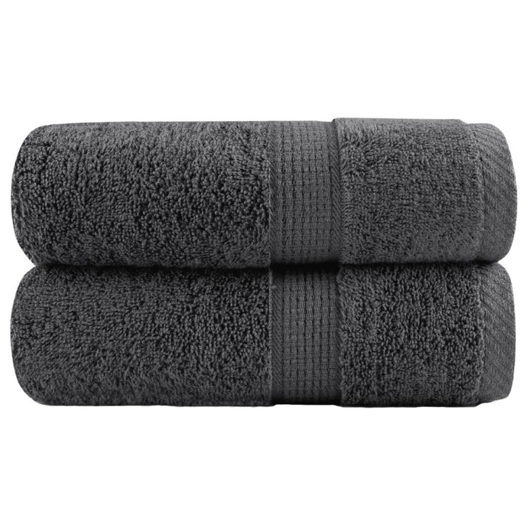 Vidaxl premium washandjes solund 2 stuks antraciet 30x30 cm 600 g m²