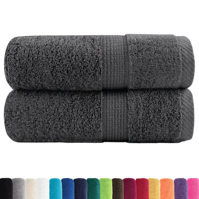 Vidaxl premium washandjes solund 2 stuks antraciet 30x30 cm 600 g m²