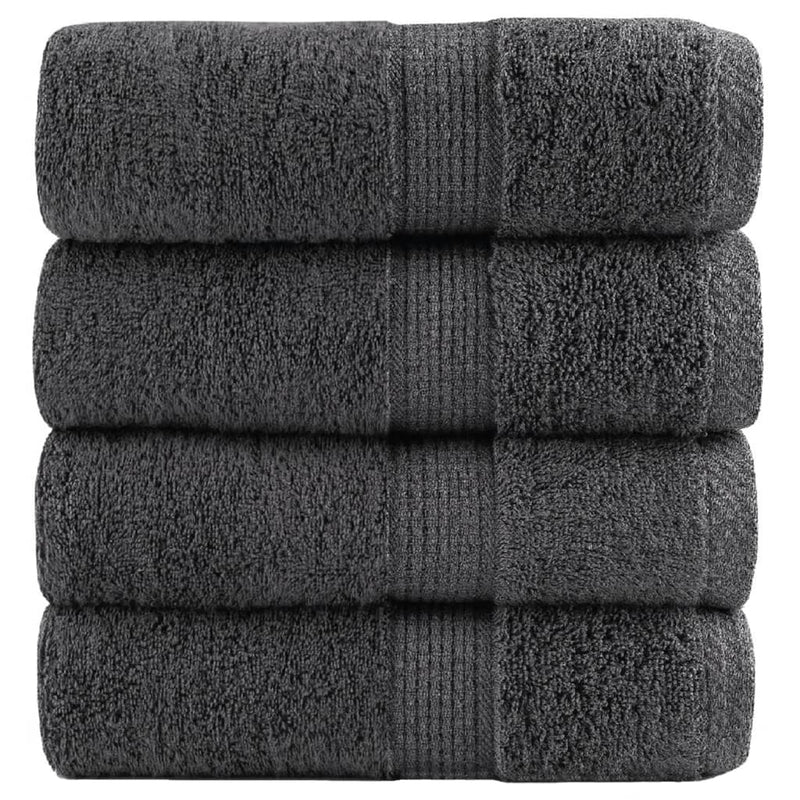 Vidaxl premium washandjes solund 4 stuks antraciet 30x30 cm 600 g m²