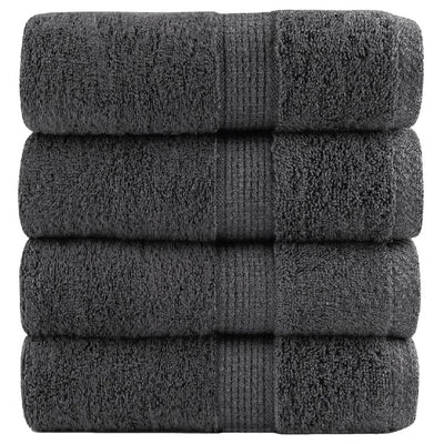 Vidaxl premium washandjes solund 4 stuks antraciet 30x30 cm 600 g m²