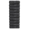 Vidaxl premium washandjes solund 10 stuks antraciet 30x30 cm 600 g m²