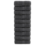 Vidaxl premium washandjes solund 10 stuks antraciet 30x30 cm 600 g m² - afbeelding 1