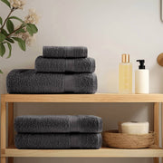 Vidaxl premium washandjes solund 10 stuks antraciet 30x30 cm 600 g m² - afbeelding 3