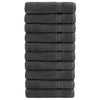 Vidaxl handdoeken solund 10 st 600 g m² 50x100 cm antracietkleur