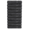 Vidaxl badhanddoeken solund 10 st 600 g m² 70x140 cm antraciet