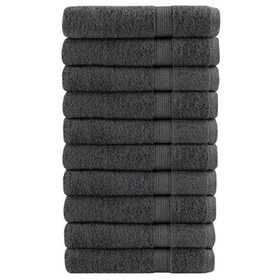 Vidaxl saunadoeken solund 10 st 600 g m² 80x200 cm antracietkleur
