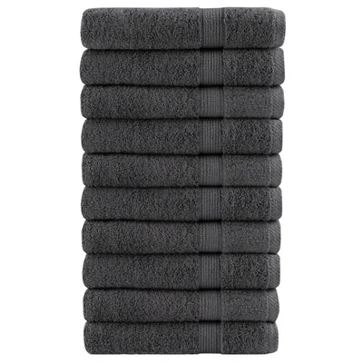 Vidaxl handdoeken solund 10 st 600 g m² 100x200 cm antracietkleur