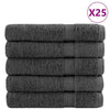 Vidaxl handdoeken solund 25 st 600 g m² 30x50 cm antracietkleur