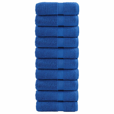 Vidaxl premium washandjes solund 10 stuks blauw 30x30 cm 600 g m²