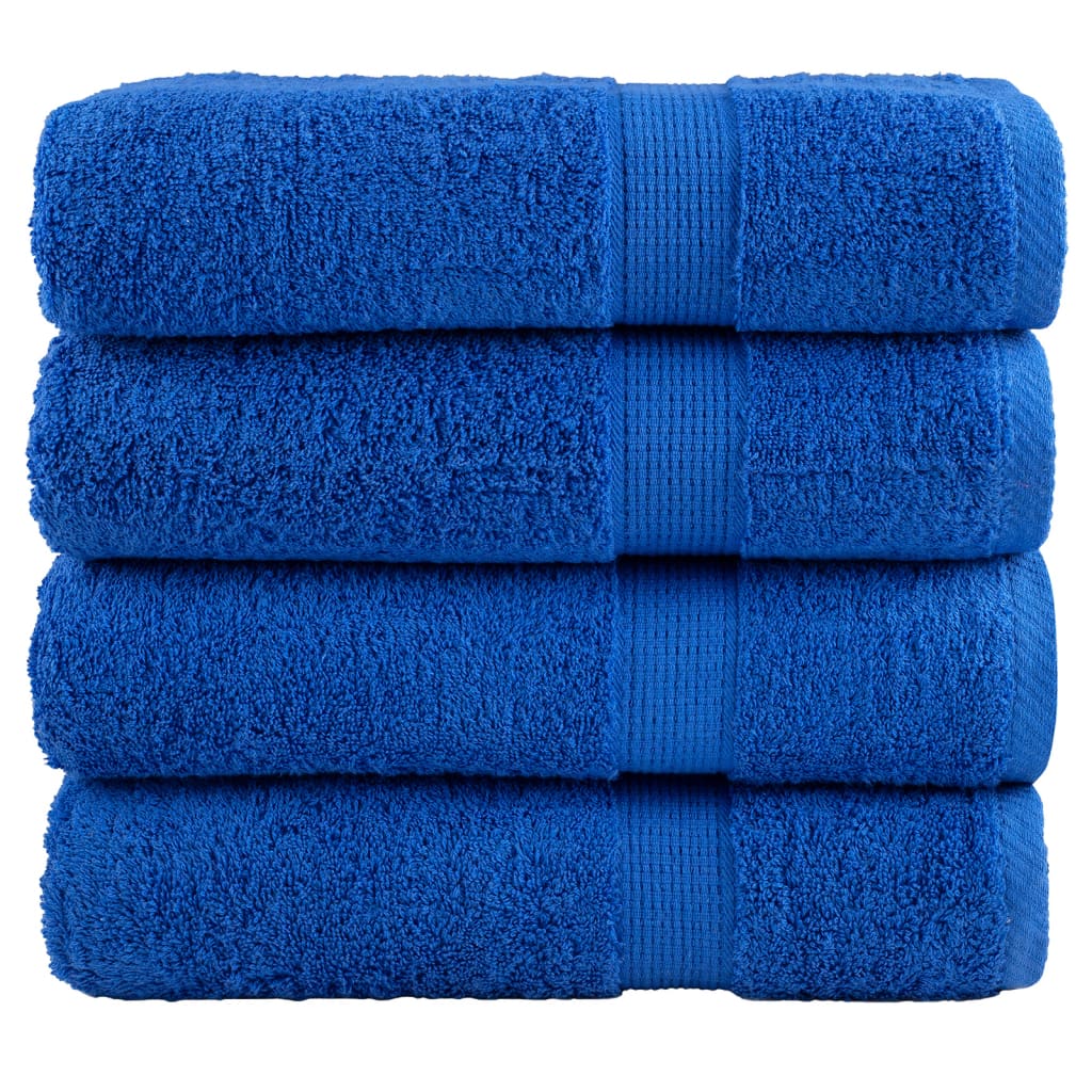 Vidaxl badhanddoeken solund 4 st 600 g m² 70x140 cm blauw