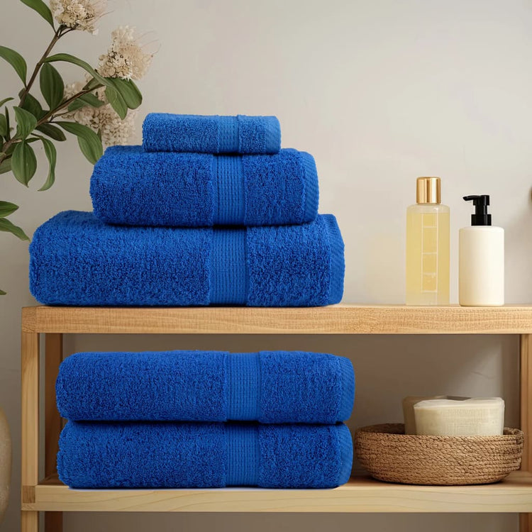 Vidaxl badhanddoeken solund 4 st 600 g m² 70x140 cm blauw