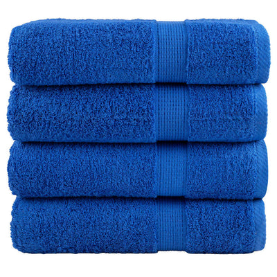 Vidaxl badhanddoeken solund 4 st 600 g m² 100x150 cm blauw