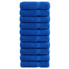 Vidaxl badhanddoeken solund 10 st 600 g m² 100x150 cm blauw