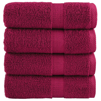 Vidaxl gastendoekjes solund 4 st 600 g m² 30x50 cm bordeauxrood