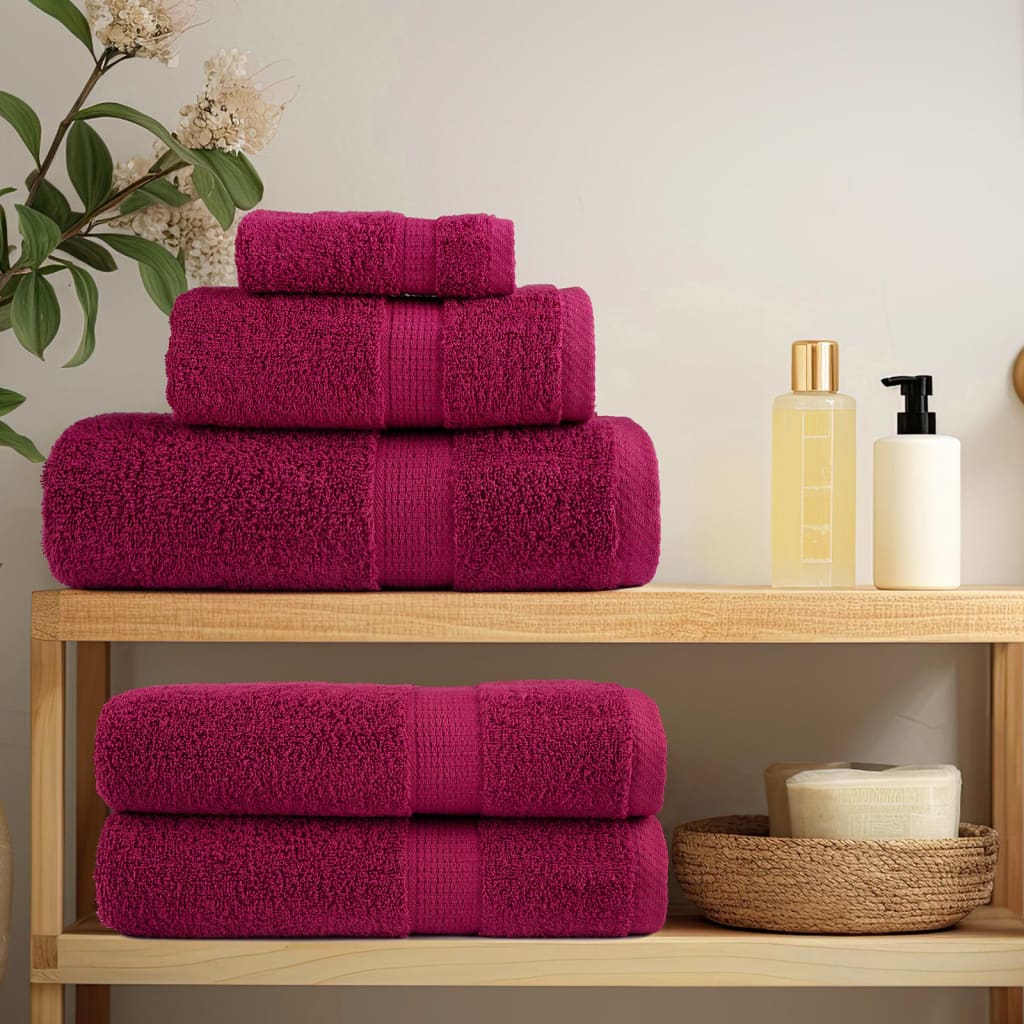 Vidaxl gastendoekjes solund 4 st 600 g m² 30x50 cm bordeauxrood