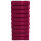 Vidaxl badhanddoeken solund 10 st 600 g m² 100x150 cm bordeaux