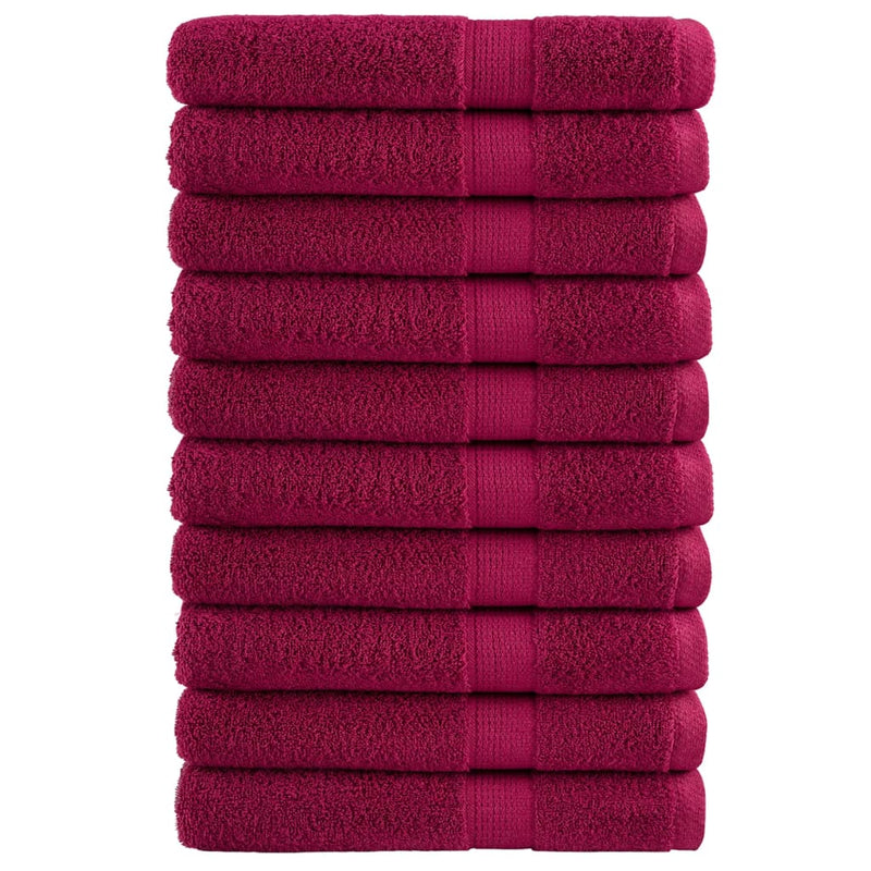 Vidaxl saunahanddoeken solund 10 st 600 g m² 80x200 cm bordeaux