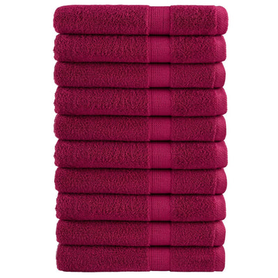 Vidaxl saunahanddoeken solund 10 st 600 g m² 80x200 cm bordeaux