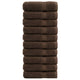 Vidaxl badhanddoeken solund 10 st 600 g m² 100x150 cm bruin