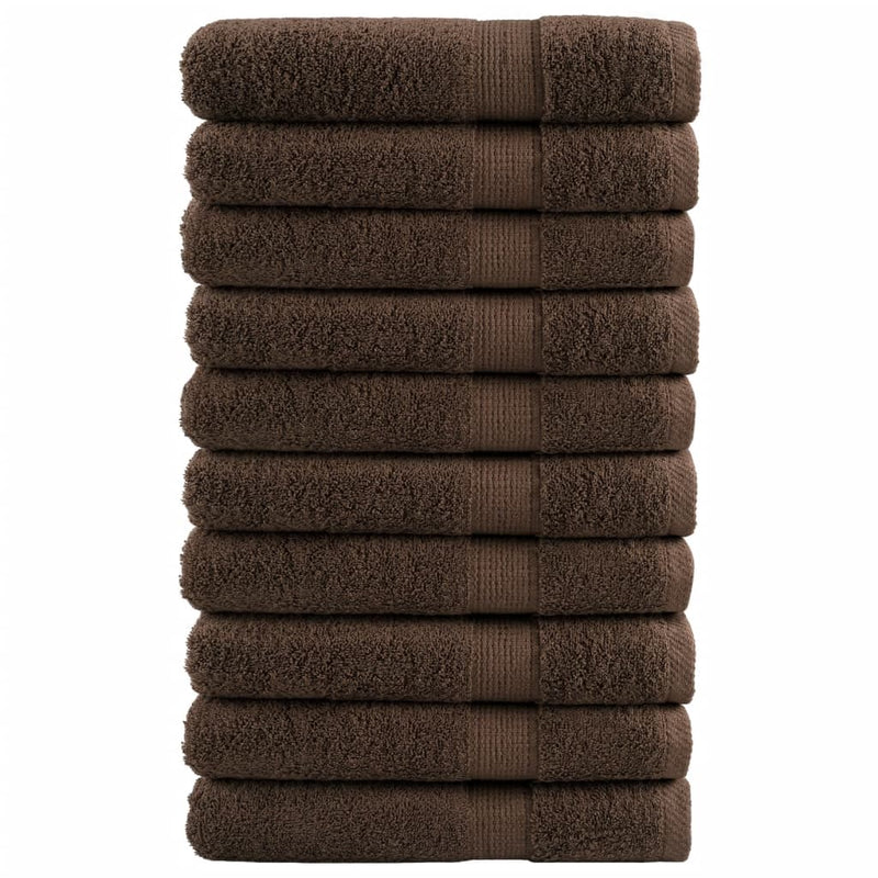 Vidaxl saunadoeken solund 10 st 600 g m² 80x200 cm bruin